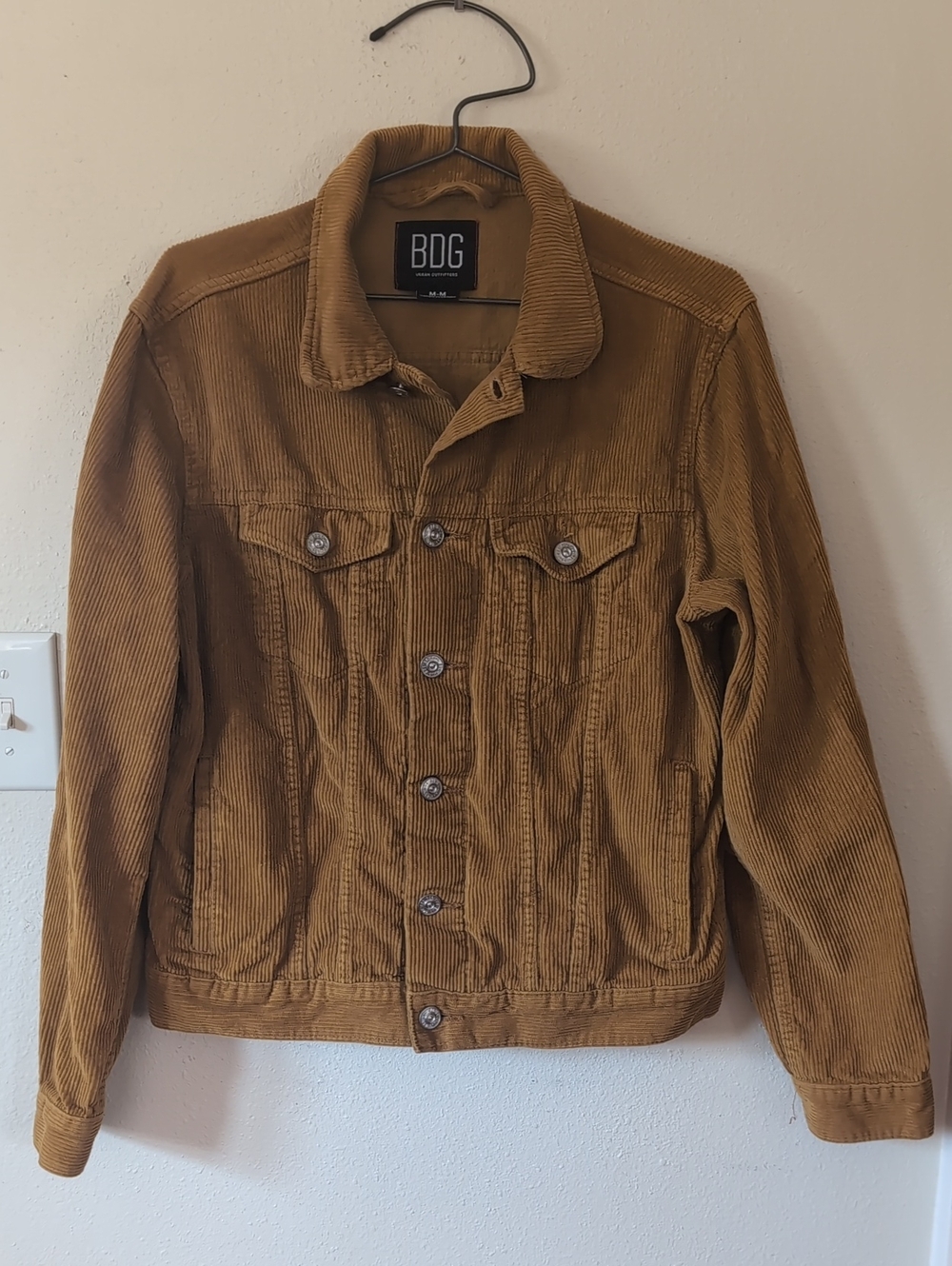 BDG Women's Corduroy Shirt Jacket in Mustard Yellow M